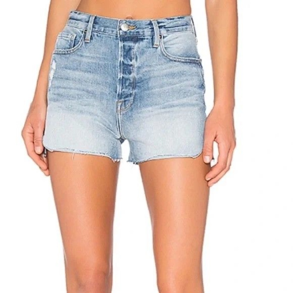 FRAME Le Original Chloe Jean Shorts Denim Distressed size 27